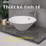 Chậu rửa mặt lavabo CAESAR L5222 đặt bàn - Ảnh 6
