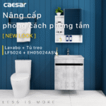 Bộ tủ lavabo CAESAR LF5024 + EH05024ASV treo tường - Ảnh 3