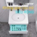 Bộ tủ lavabo CAESAR LF5024 + EH05024DDV treo tường - Ảnh 4