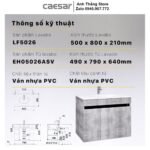 Tủ lavabo CAESAR EH05026ASV treo tường - Ảnh 5