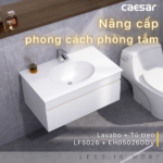 Bộ tủ lavabo CAESAR LF5026 + EH05026DDV treo tường - Ảnh 4