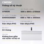 Bộ tủ lavabo CAESAR LF5026 + EH05026DDV treo tường - Ảnh 7