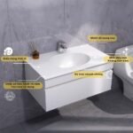 Bộ tủ lavabo CAESAR LF5026 + EH05026DDV treo tường - Ảnh 6
