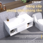 Bộ tủ lavabo CAESAR LF5028 + EH05028DDV treo tường - Ảnh 4