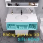 Bộ tủ lavabo CAESAR LF5028 + EH05028DDV treo tường - Ảnh 3