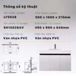Bộ tủ lavabo CAESAR LF5028 + EH15028AV treo tường - Ảnh 6