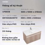 Tủ lavabo CAESAR EH15028AW7V treo tường - Ảnh 7