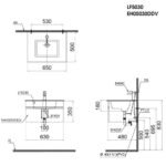 Chậu rửa mặt lavabo CAESAR LF5030 dương vành - Ảnh 8