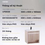 Bộ tủ lavabo CAESAR LF5030 + EH15030AW7V treo tường - Ảnh 8