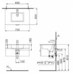 Chậu rửa mặt lavabo CAESAR LF5032 dương vành - Ảnh 7