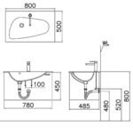 Chậu rửa mặt lavabo CAESAR LF5036 dương vành - Ảnh 6