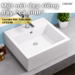 Chậu rửa mặt lavabo CAESAR LF5236 đặt bàn - Ảnh 3