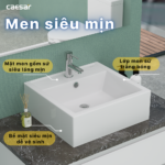Chậu rửa mặt lavabo CAESAR LF5236 đặt bàn - Ảnh 4