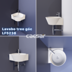 Chậu rửa mặt lavabo CAESAR LF5238 treo tường, dạng góc - Ảnh 7