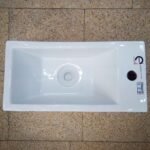 Chậu rửa mặt lavabo CAESAR LF5239S đặt bàn hoặc treo tường (bao gồm ống xả và nắp sứ) - Ảnh 2