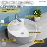 Chậu rửa mặt lavabo CAESAR LF5240 đặt bàn - Ảnh 5