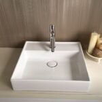 Chậu rửa mặt lavabo CAESAR LF5257 đặt bàn (bao gồm ống xả và nắp sứ) - Ảnh 2