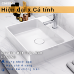 Chậu rửa mặt lavabo CAESAR LF5257 đặt bàn (bao gồm ống xả và nắp sứ) - Ảnh 4