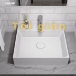 Chậu rửa mặt lavabo CAESAR LF5257 đặt bàn (bao gồm ống xả và nắp sứ) - Ảnh 5