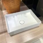 Chậu rửa mặt lavabo CAESAR LF5254 đặt bàn (bao gồm ống xả và nắp sứ) - Ảnh 4