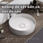 Chậu rửa mặt lavabo CAESAR LF5258 đặt bàn (bao gồm ống xả và nắp sứ) - Ảnh 4