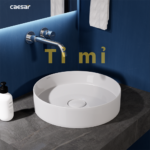 Chậu rửa mặt lavabo CAESAR LF5258 đặt bàn (bao gồm ống xả và nắp sứ) - Ảnh 6