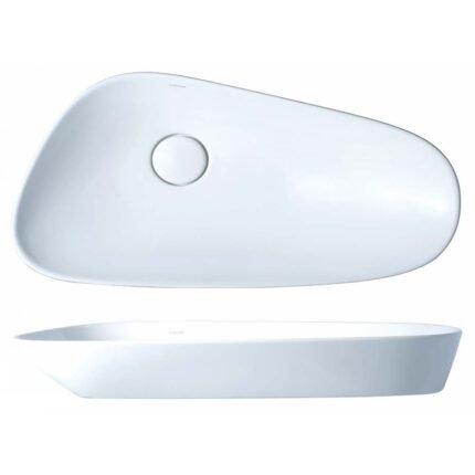 Chậu rửa mặt lavabo CAESAR LF5260 đặt bàn (bao gồm ống xả và nắp sứ)