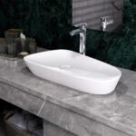 Chậu rửa mặt lavabo CAESAR LF5260 đặt bàn (bao gồm ống xả và nắp sứ) - Ảnh 2