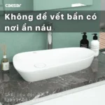 Chậu rửa mặt lavabo CAESAR LF5260 đặt bàn (bao gồm ống xả và nắp sứ) - Ảnh 4