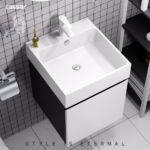 Bộ tủ lavabo CAESAR LF5261 + EH05261ATGV treo tường - Ảnh 2