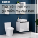 Bộ tủ lavabo CAESAR LF5261 + EH46001AV treo tường - Ảnh 3