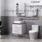 Bộ tủ lavabo CAESAR LF5261 + EH46001AV treo tường - Ảnh 4