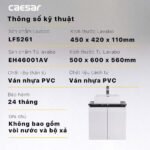 Bộ tủ lavabo CAESAR LF5261 + EH46001AV treo tường - Ảnh 7
