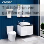 Bộ tủ lavabo CAESAR LF5261 + EH48001AV treo tường - Ảnh 2