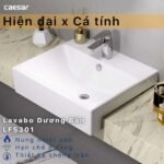 Chậu rửa mặt lavabo CAESAR LF5301 dương vành - Ảnh 3