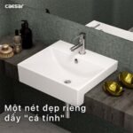 Chậu rửa mặt lavabo CAESAR LF5301 dương vành - Ảnh 4