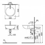 Chậu rửa mặt lavabo CAESAR LF5302 dương vành - Ảnh 9