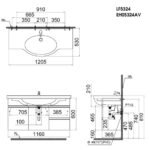 Chậu rửa mặt lavabo CAESAR LF5324 dương vành - Ảnh 6
