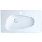 Chậu rửa mặt lavabo CAESAR LF5368 dương vành (bao gồm ống xả và nắp sứ)