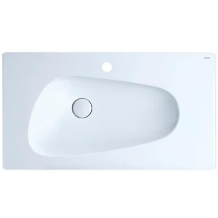 Chậu rửa mặt lavabo CAESAR LF5368 dương vành (bao gồm ống xả và nắp sứ)