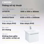 Tủ lavabo CAESAR EH05370AV treo tường - Ảnh 8