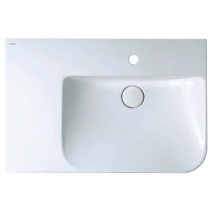 Chậu rửa mặt lavabo CAESAR LF5374 dương vành (bao gồm ống xả và nắp sứ)