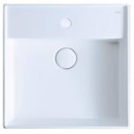 Chậu rửa mặt lavabo CAESAR LF5380 đặt bàn (bao gồm ống xả và nắp sứ)