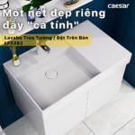 Chậu rửa mặt lavabo CAESAR LF5382 đặt bàn (bao gồm ống xả và nắp sứ) - Ảnh 2
