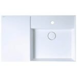 Chậu rửa mặt lavabo CAESAR LF5384 đặt bàn (bao gồm ống xả và nắp sứ)