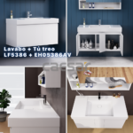 Tủ lavabo CAESAR EH05386AV treo tường - Ảnh 6