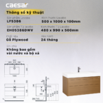 Tủ lavabo CAESAR EH05386DWV treo tường - Ảnh 8