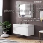 Bộ tủ lavabo CAESAR LF5388 + EH05388AV treo tường - Ảnh 6