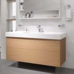 Bộ tủ lavabo CAESAR LF5388 + EH05388DWV treo tường - Ảnh 2