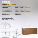 Bộ tủ lavabo CAESAR LF5388 + EH05388DWV treo tường - Ảnh 6